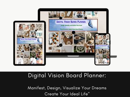 Comprehensive Digital Vision Board Planner:  Transform Your Life Achieve Your Goals (For Android and Ipad)