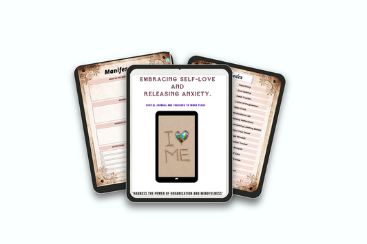 Embracing Self Love and Releasing Anxiety Digital Journal.